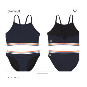 ZELLA GIRL Kids' Rainbow Pop Two-piece Swimsuit In Navy Sapphire Size 14 NWT
